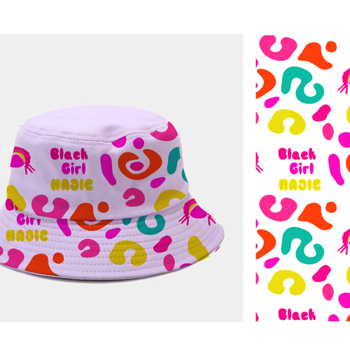 Bucket Hat Designs for Girls (black culture theme) Design by ash00 Designs
