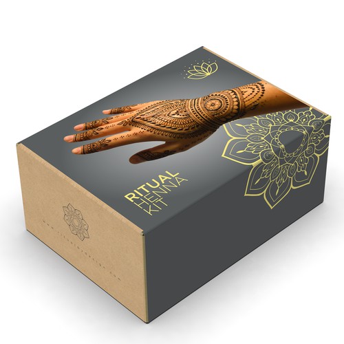 Packaging design for henna art kit Design by Imee008