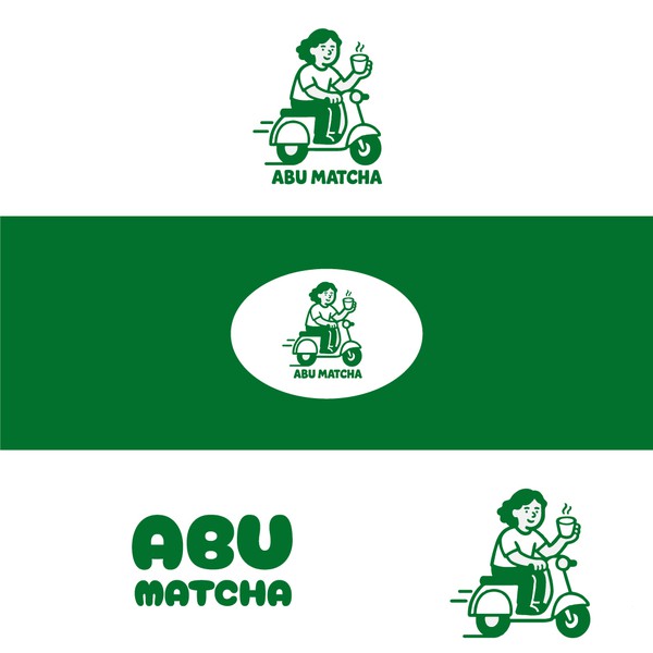 logo for a abu matcha delivery