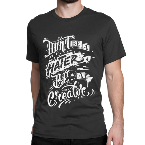 Create a Visually Appealing Text Based Design | T-shirt contest