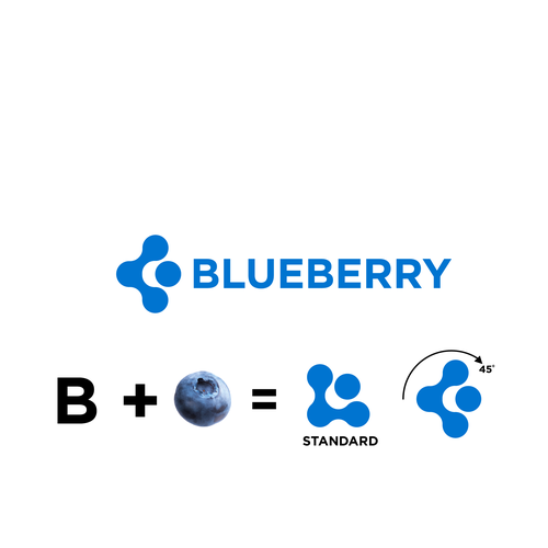 Logo for "Blueberry". An automated Chatbot provider Design by azmii_craft