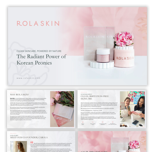 Simple yet sophisticated Presentation Template of a Clean Skincare Brand Design by AndrewDigger