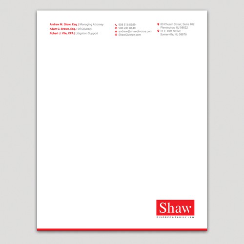 Letterhead for Divorce & Family Law Firm; Modern, Conservative Design Design by ™SF_Design™