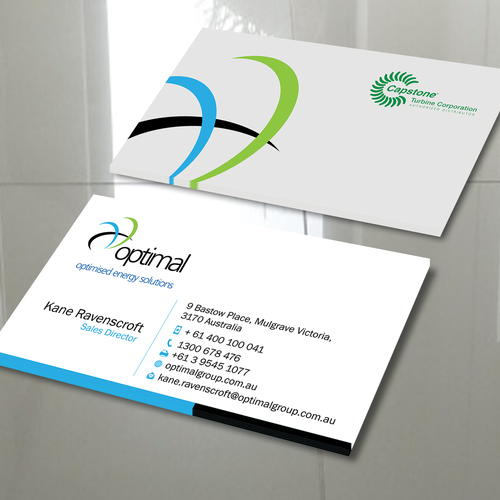 Create new business cards for Optimal Group Design by bleubird