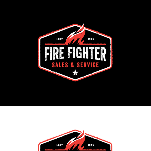 GUARANTEED: Create a bold imagery & font logo for Fire Fighter Sales & Service Design by Siv.66