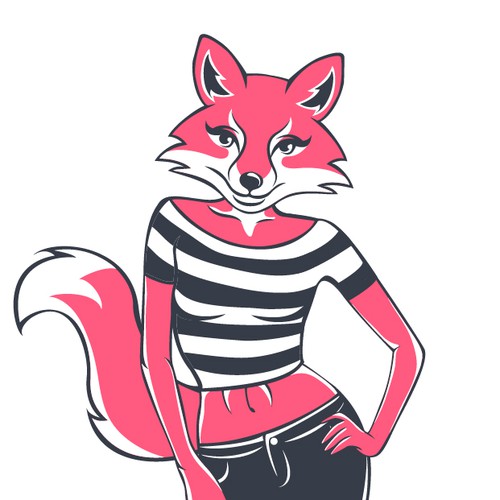 Create a fun, sexy, female, humanoid-fox character/icon for Foxy Design by vupeyadu ♥