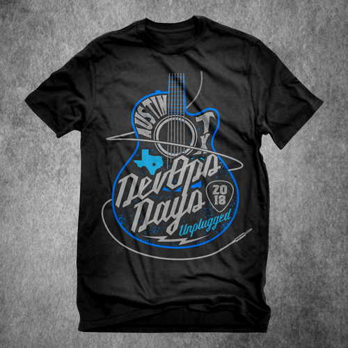 DevOps Days Unplugged - Create a rock band Unplugged tour style shirt Design by rainz16