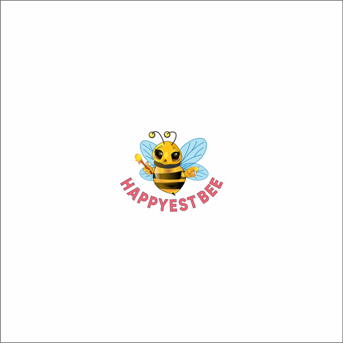 Design a cute, happy logo for Happiest Bee. Design réalisé par sasa spasojevic