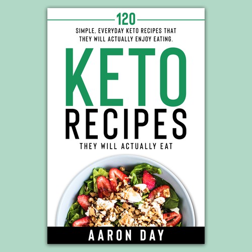 Design Healthy Ketogenic Recipe Book Cover-ontwerp door Dissect Designs