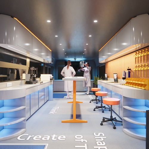 mobile scientific and technological bus (3d) Design by Muzaena