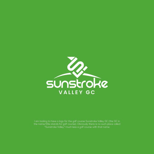 Logo for fictional Sunstroke Valley Golf Club Design by JosH.Creative™