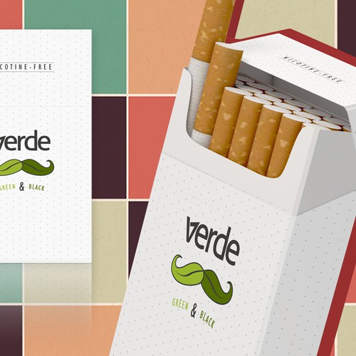 Verde Green Tea Cigarette Box Design Design by vndt