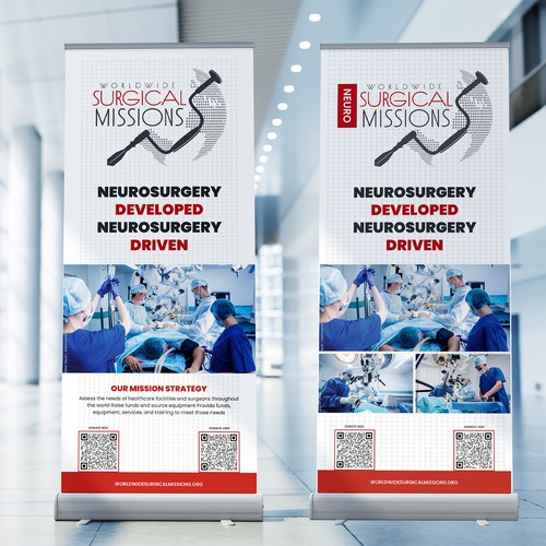 Surgical Non-Profit needs two 33x84in retractable banners for exhibitions Design by Graphic-Emperor