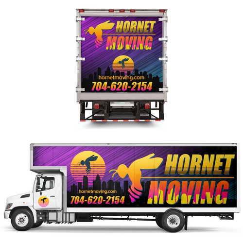 Hornet Moving truck Wrap Design by ssrihayak