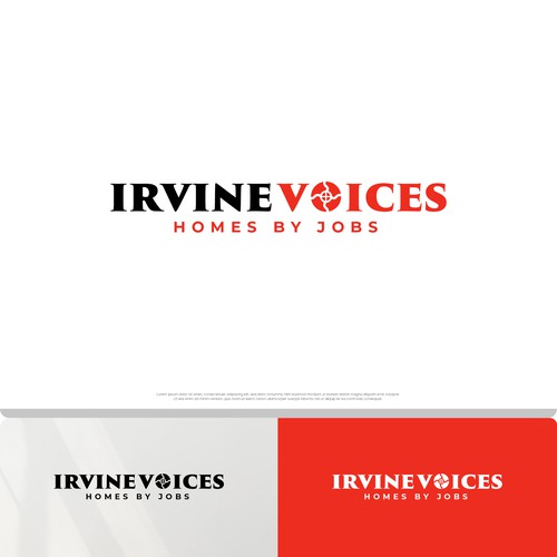 Irvine Voices - Homes for Jobs Logo Design by AjiCahyaF