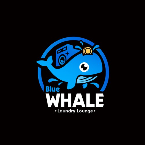 Unleash Your Creativity, Logo Design for "Blue Whale Laundry Lounge" Design by Chickvek.Labs