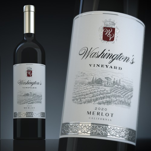 Wine Label - Washington's Vineyards Design by :DiegoGuirao