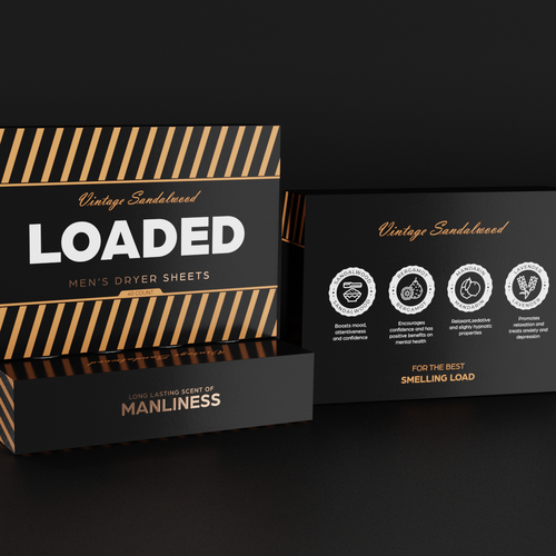 Men's Dryer Sheet Box Design Contest Design by podbara