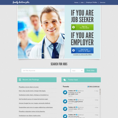 *Prize Guaranteed* Looking for KickA$$ Website Design for FamilyDoctorJobs.com デザイン by dark_matter