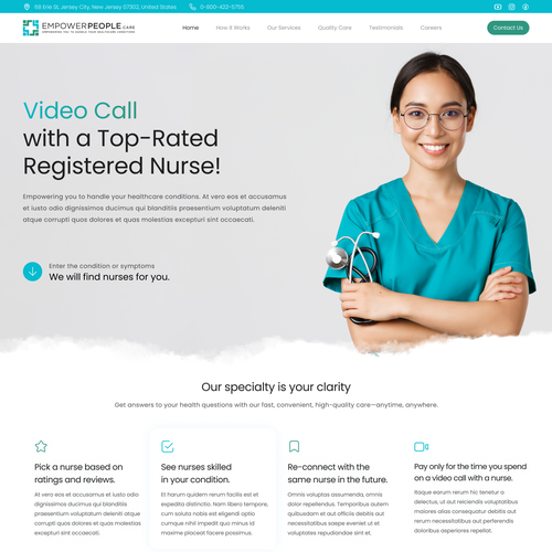 Landing page design contest entry by RFNco