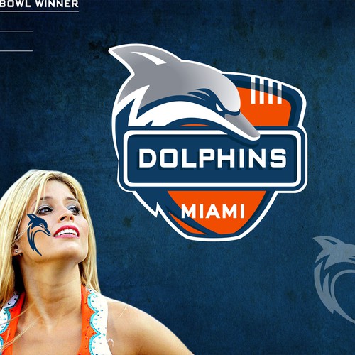 99designs community contest: Help the Miami Dolphins NFL team re-design its logo! Design by ::Duckbill:: Designs
