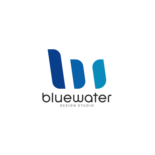 "BLUEWATER DESIGN STUDIO" winning Logo & brand guide