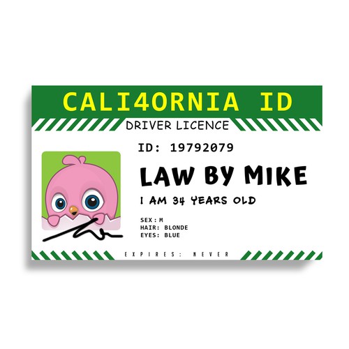 A really bad fake ID, I mean really bad Design réalisé par Mr.TK