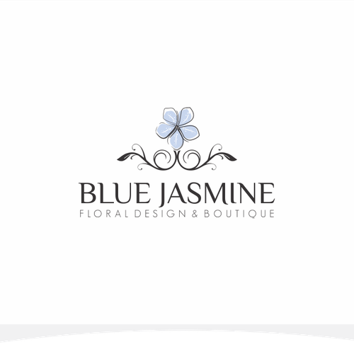 LOGO & BUSINESS CARD DESIGN FOR BLUE JASMINE LLC FLORAL DESIGN AND BOUTIQUE Design by Vesmar