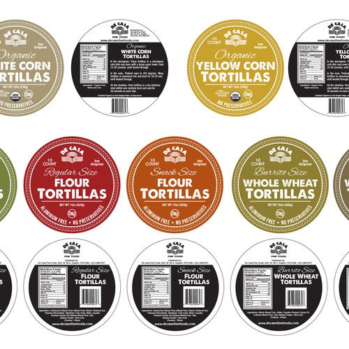 Create a new label for our natural tortillas Diseño de OrangeCrush