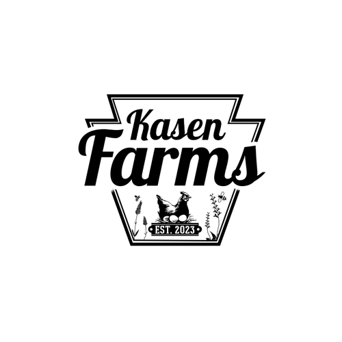 Logo design for small family farm that both dad and 7 year old daughter will love. Design by Andrés Sebastián