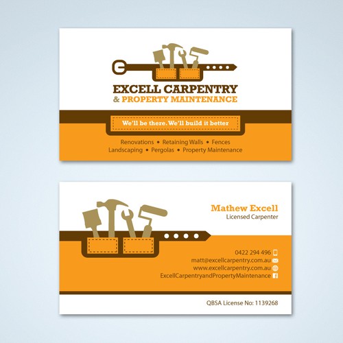 carpenter business card template