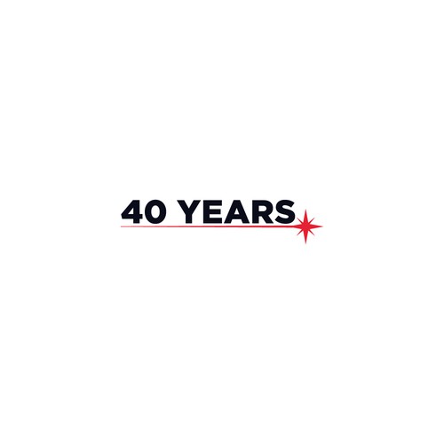 Looking for a modern, expressive 40 years jubilee logo Design by nomlas