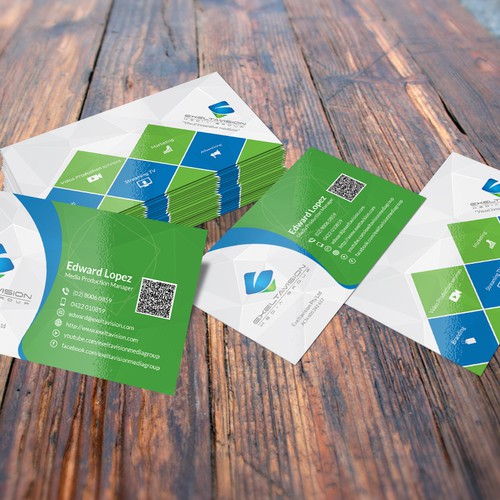 Business Card to represent THREE Service Divisions Design by Twin Ashek Masum