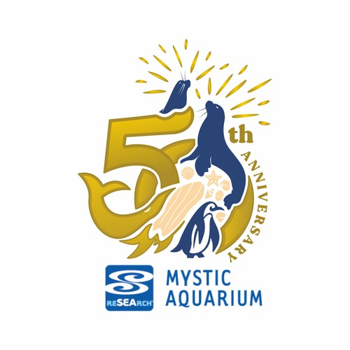Design di Mystic Aquarium Needs Special logo for 50th Year Anniversary di wIDEwork