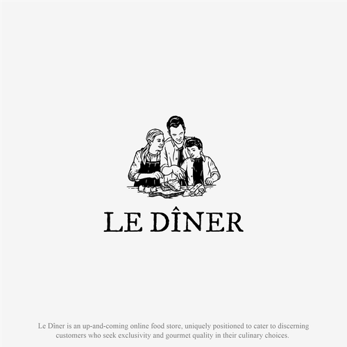 Create the Signature Identity for 'Le Dîner' - A Gourmet Odyssey Awaits! Design by deer203A