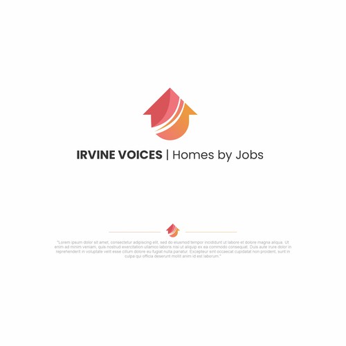 Irvine Voices - Homes for Jobs Logo Design by The_Phoenix