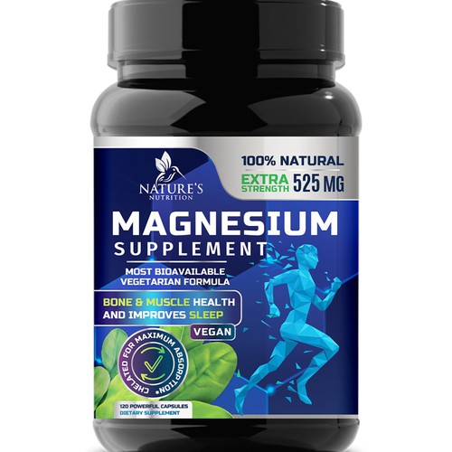 Natural Magnesium Glycinate Design needed for Nature's Nutrition Design by Wfemme