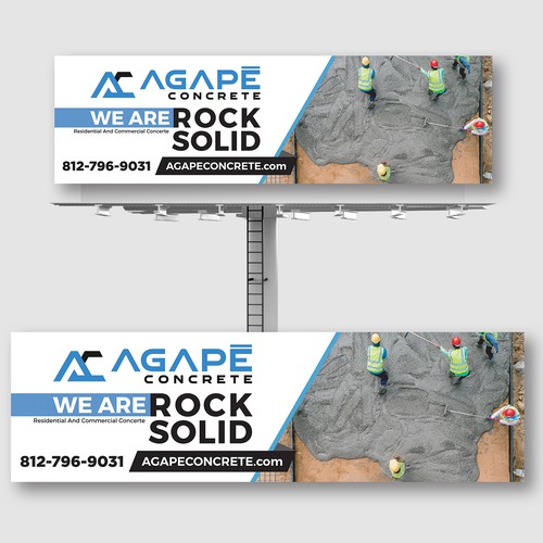 AN AMAZING CONCRETE COMPANY BILLBOARD NEEDED Aprox 14’ tall and 48’ wide Design by SONNIEWING