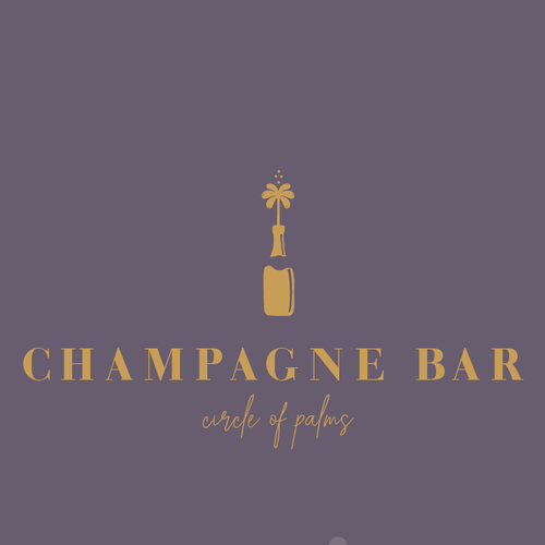 Luxury and modern Champagne Bar logo Design by ntb communications