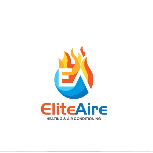 Diseño de Heating and air logo to appeal to high end residential customers  and commercial customers that shows the customer elite de ainatalita