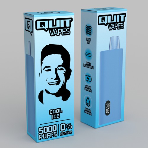 Quit Vape Package for disposable vape device Design by Fajar Juliandri