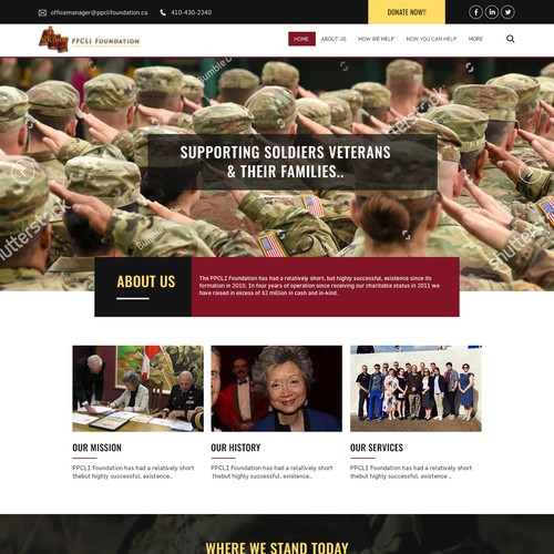 PPCLI Foundation website Design réalisé par WebFlux Solution