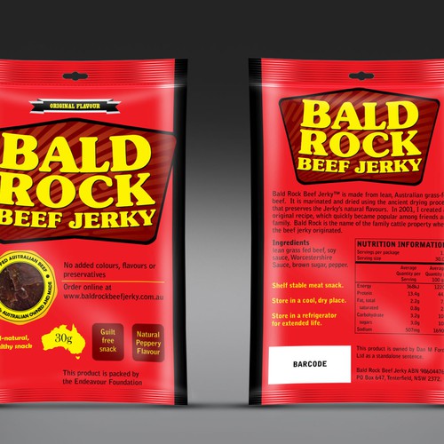 Beef Jerky Packaging/Label Design Design by Rumon79