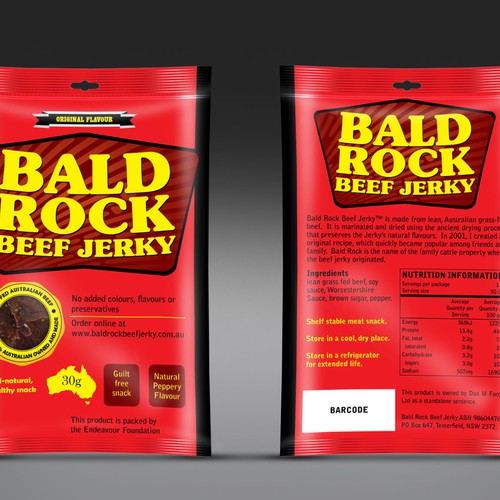 Beef Jerky Packaging/Label Design Réalisé par Rumon79