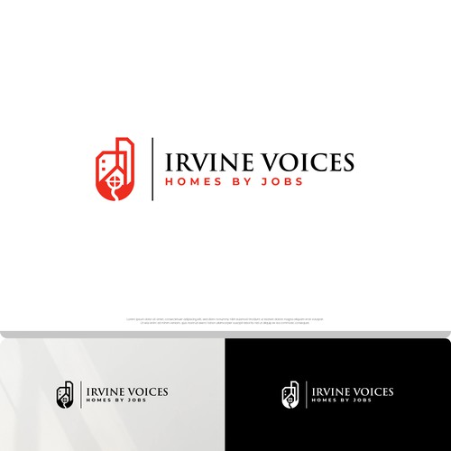 Irvine Voices - Homes for Jobs Logo Design by AjiCahyaF
