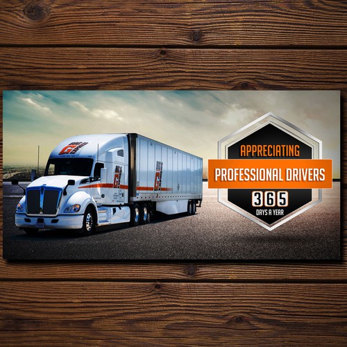 Banner for National Truck Driver Appreciation Week Signage contest