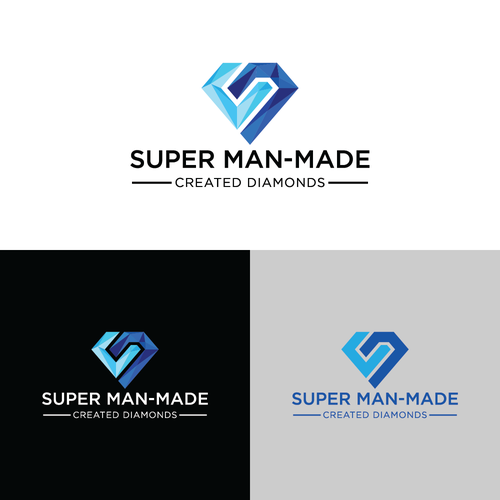 Strong & Simple design for our Super Man-Made Created Diamonds Design by ♛ clever studio ♛