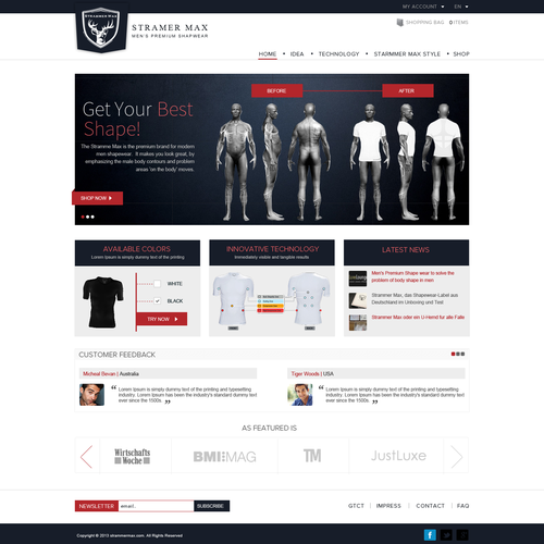 Web page design contest entry by Obizzy