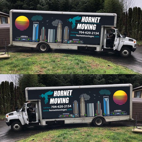 Hornet Moving truck Wrap Design by Logicainfo ♥