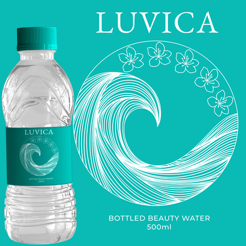 Label design for [beauty mineral water] for women Design by Rabbity Anne